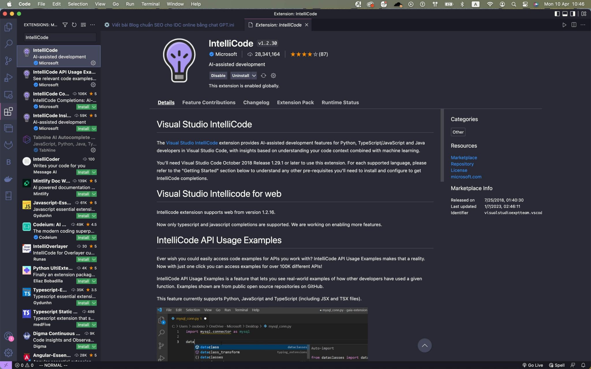 Top 10 Tiện Ích Mở Rộng AI Code trong Visual Studio năm 2023